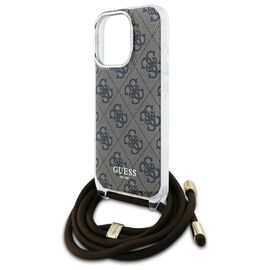 Guess Crossbody Cord 4G Print Case for iPhone 16 Pro Max - Brown | Techbox