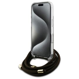 Guess GUHCP16SHC4SEW iPhone 16 6.1" brown/brown hardcase Crossbody Cord 4G Print - Apple Cases - Cases - Techbox