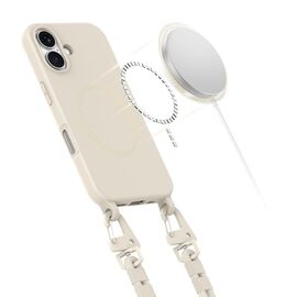 Tech-Protect MagNecklace MagSafe Case with Lanyard for iPhone 16 - Beige - Apple Cases - Cases - Techbox