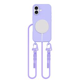 Tech-Protect MagNecklace MagSafe Case with Lanyard for iPhone 16 - Purple - Apple Cases - Cases - Techbox