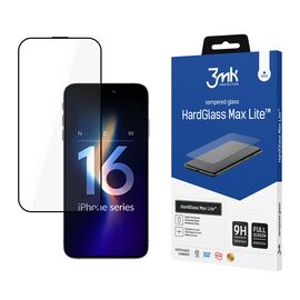 3mk HardGlass Max Lite Tempered Glass with Black Frame for iPhone 16 Pro Max - Uncategorized Screen Protection (2) - Screen & Camera Protection - Techbox