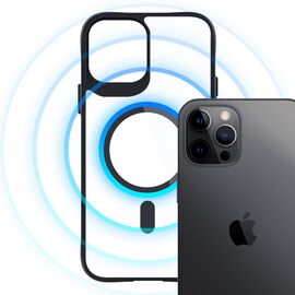 3mk Satin Armor MagCase with MagSafe for iPhone 12 Pro Max - Clear with Black Frame