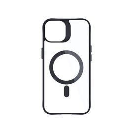 3mk Satin Armor MagCase with MagSafe for iPhone 15 Plus - Clear with Black Frame