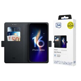 3mk Wallet Case for iPhone 16 - Black | Techbox