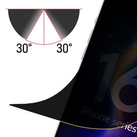 Privacy film matte 3mk Silky Matt Privacy for iPhone 16 Pro