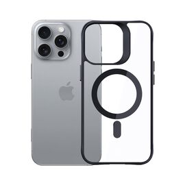 3mk Satin Armor MagCase with MagSafe iPhone 16 Pro Max - Clear with Black Frame