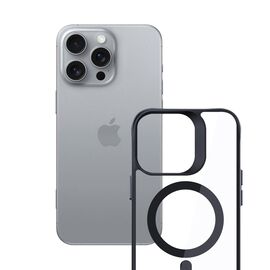3mk Satin Armor MagCase with MagSafe iPhone 16 Pro Max - Clear with Black Frame