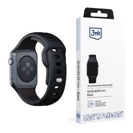 3mk Silicone Watch Strap for Apple Watch 42 / 44 / 45 / 49 mm - black - Accessories - Smartwatches & Accessories - Techbox