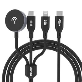 Apple Watch Dudao A12Max+ PD 100W 3in1 Charger Cable: USB-C Lightning 1.2m - Black | Techbox