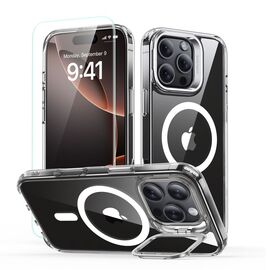 ESR Classic Hybrid Kickstand Halolock MagSafe Case Set with Stand + Tempered Glass for iPhone 16 Pro - Clear | Techbox
