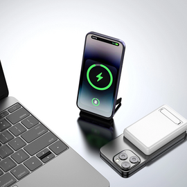 Powerbank Dudao K14S+ 10000mAh 20W USB-A / USB-C / MagSafe with stand - white | Techbox