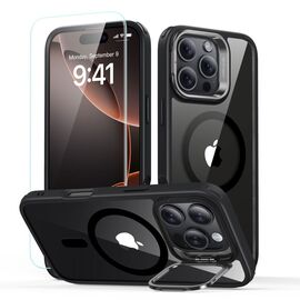 ESR Classic Hybrid Kickstand Halolock MagSafe Case Set + Tempered Glass for iPhone 16 Pro - Clear | Techbox