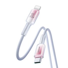 Joyroom S-A42 Crystal-Clear Series 30W USB-C - Lightning cable 1.2m - white - Cables & Adapters - Cables & Accessories - Techbox