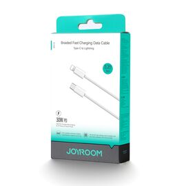 Joyroom S-A45 Ben Series 30W Cable (USB-C - Lightning) Braided 1m - White - Cables & Adapters - Cables & Accessories - Techbox