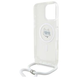 Karl Lagerfeld IML Choupette Head &amp; Cord Magsafe Case for iPhone 16 Pro Max - Clear | Techbox
