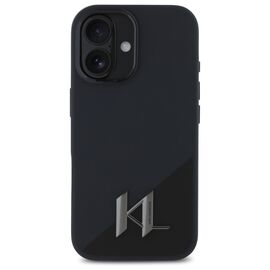Karl Lagerfeld KLHMP16SSCMKMPCK iPhone 16 6.1" black/black hardcase Silicone Shadow Metal Initial MagSafe - Apple Cases - Cases - Techbox