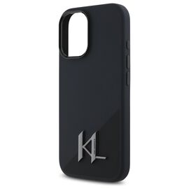 Karl Lagerfeld KLHMP16SSCMKMPCK iPhone 16 6.1" black/black hardcase Silicone Shadow Metal Initial MagSafe - Apple Cases - Cases - Techbox