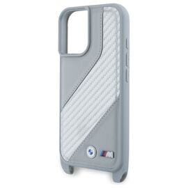 BMW BMHCP16S23PSCCG iPhone 16 6.1" gray/gray hardcase M Edition Carbon Stripe &amp; Strap - Apple Cases - Cases - Techbox