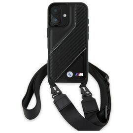 BMW BMHCP16M23PSCCK iPhone 16 Plus 6.7" black/black hardcase M Edition Carbon Stripe &amp; Strap - Apple Cases - Cases - Techbox