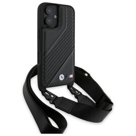 BMW BMHCP16M23PSCCK iPhone 16 Plus 6.7" black/black hardcase M Edition Carbon Stripe &amp; Strap - Apple Cases - Cases - Techbox