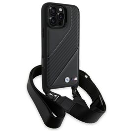 BMW BMHCP16X23PSCCK iPhone 16 Pro Max 6.9" black/black hardcase M Edition Carbon Stripe &amp; Strap - Apple Cases - Cases - Techbox