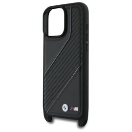 BMW BMHCP16X23PSCCK iPhone 16 Pro Max 6.9" black/black hardcase M Edition Carbon Stripe &amp; Strap - Apple Cases - Cases - Techbox