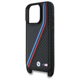 BMW BMHCP16X23PSVTK iPhone 16 Pro Max 6.9" black/black hardcase M Edition Carbon Tricolor Lines &amp; Strap - Apple Cases - Cases - Techbox