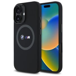 BMW M Silicone Printed Ring MagSafe iPhone 16 Case - Black | Techbox