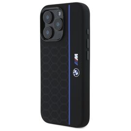 BMW Silicone Hexagon Blue Line MagSafe Case for iPhone 16 Pro Max - Black | Techbox