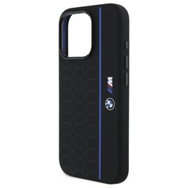 BMW Silicone Hexagon Blue Line MagSafe Case for iPhone 16 Pro Max - Black | Techbox