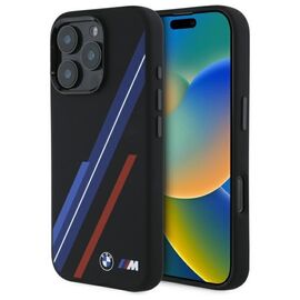 BMW BMHMP16X23SSPK iPhone 16 Pro Max 6.9" black/black hardcase Silicone Random Lines MagSafe - Apple Cases - Cases - Techbox
