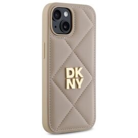 DKNY DKHCP15SPQDSLE iPhone 15 6.1" beige/beige Quilted Stack Logo - Uncategorized Cases (2) - Cases - Techbox