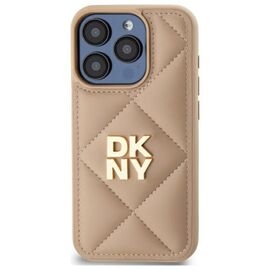 DKNY DKHCP15LPQDSLE iPhone 15 Pro 6.1" beige/beige Quilted Stack Logo - Uncategorized Cases (2) - Cases - Techbox