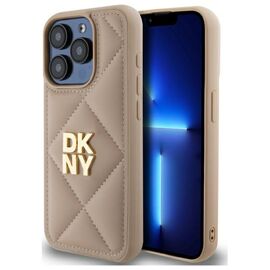 DKNY DKHCP15XPQDSLE iPhone 15 Pro Max 6.7" beige/beige Quilted Stack Logo - Uncategorized Cases (2) - Cases - Techbox