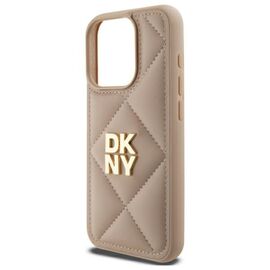 DKNY DKHCP15XPQDSLE iPhone 15 Pro Max 6.7" beige/beige Quilted Stack Logo - Uncategorized Cases (2) - Cases - Techbox
