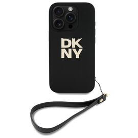 DKNY DKHCP16LPBSWSK iPhone 16 Pro 6.3" black/black hardcase Wrist Strap Stock Logo - Apple Cases - Cases - Techbox