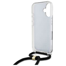 Guess GUHCP16SHC4SEK iPhone 16 6.1" black/black hardcase Crossbody Cord 4G Print - Apple Cases - Cases - Techbox