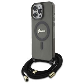Guess Crossbody Cord Script MagSafe Case for iPhone 16 Pro - Black | Techbox