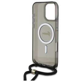Guess Crossbody Cord Script MagSafe Case for iPhone 16 Pro - Black | Techbox