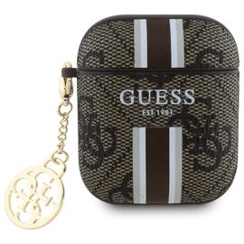 Guess GUA2P4RPSW AirPods 1/2 cover brown/brown 4G Printed Stripes Charm - Smartphone Accessories - Cables & Accessories - Techbox