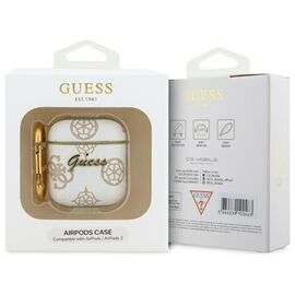 Guess GUA2PG4GPH AirPods 1/2 cover white/white 4G Hook - Smartphone Accessories - Cables & Accessories - Techbox