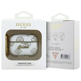 Guess GUAP2PG4GPH AirPods Pro 2 (2022/2023) cover white/white 4G Hook - Smartphone Accessories - Cables & Accessories - Techbox