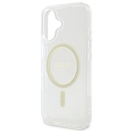 Guess GUHMP16MHFGERET iPhone 16 Plus 6.7" transparent hardcase IML Glitter Circle MagSafe