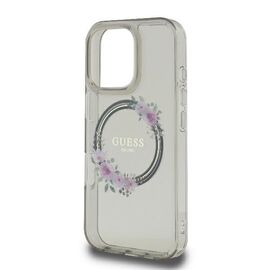 Guess GUHMP16XHFWFCK iPhone 16 Pro Max 6.9" black/black hardcase IML Flowers Wreath MagSafe