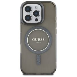 Guess IML Glitter Circle MagSafe case for iPhone 16 Pro Max - black - Apple Cases - Cases - Techbox