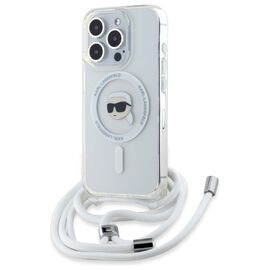 Karl Lagerfeld Crossbody IML Karl Head Magsafe Case for iPhone 16 Pro Max - Clear | Techbox