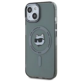 Karl Lagerfeld KLHMP15SHLSCHK iPhone 15 6.1" black/black hardcase IML Metal Choupette Head MagSafe