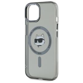 Karl Lagerfeld KLHMP15SHLSCHK iPhone 15 6.1" black/black hardcase IML Metal Choupette Head MagSafe