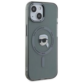Karl Lagerfeld KLHMP15SHLSKIK iPhone 15 6.1" black/black hardcase IML Metal Karl Head MagSafe