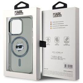 Karl Lagerfeld KLHMP15XHLSCHK iPhone 15 Pro Max 6.7" black/black hardcase IML Metal Choupette Head MagSafe